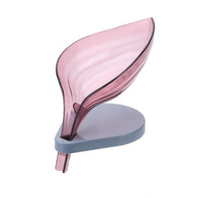 Load image into Gallery viewer, Creative and personalized leaf soap box perforated sucker soap box leaf draining plastic box
