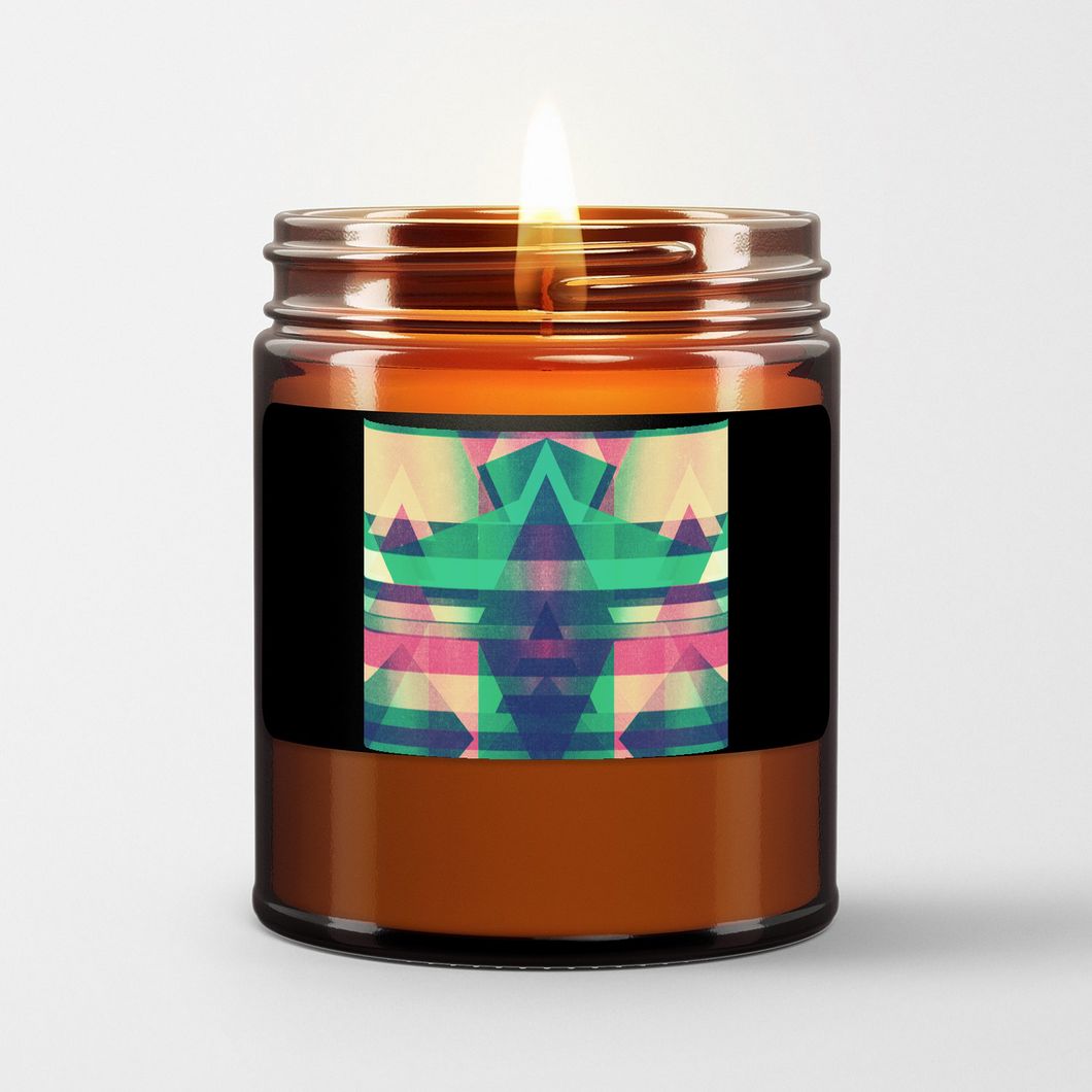 Amber Glass Jar + Black Metal Lid